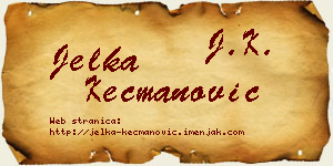Jelka Kecmanović vizit kartica